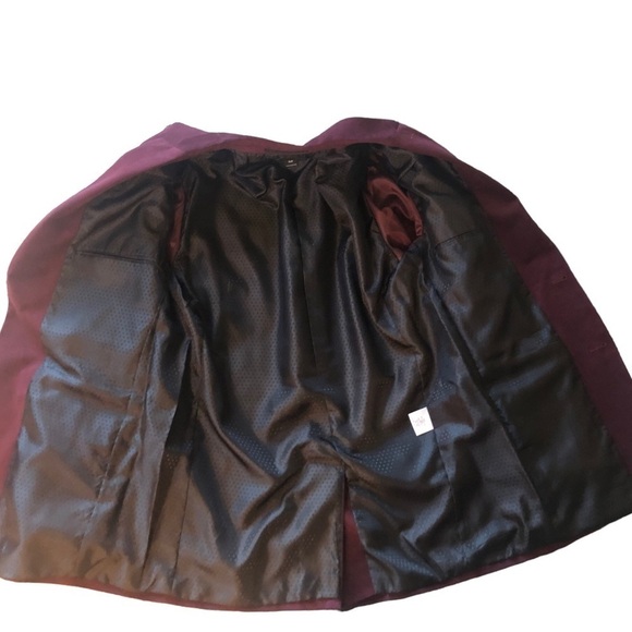 INC Mens Soft Holiday Burgundy Blazer Sport Coat Sz. M 2 Button Modern Tailored - Picture 7 of 11